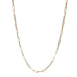 True Small Clip Link Chain Necklace 14K Yellow Gold 18 inches