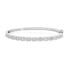 True Baguette Round Cut Diamond Bangle