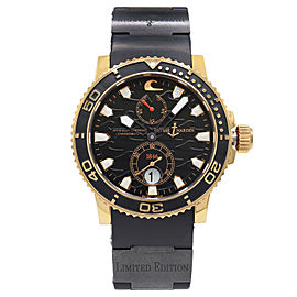 Ulysse Nardin Maxi Marine Black Surf 18K Gold Black Dial Mens Watch