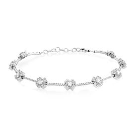 Rachel Koen Diamond Flower Bracelet