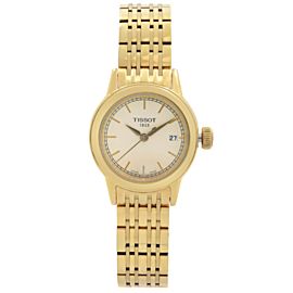 Tissot Carson 28mm PVD Steel Beige Dial Quartz Ladies Watch