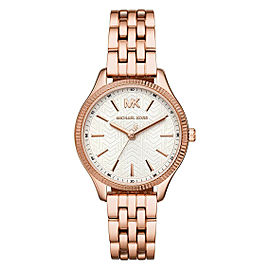 Michael Kors Lexington Rose Gold Steel White Dial Quartz Ladies Watch