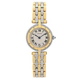 Cartier Panthere 18k Yellow Gold Steel Beige Quartz Ladies Watch