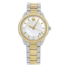 Movado Bellina Two Tone Steel MOP Dial Quartz Ladies Watch