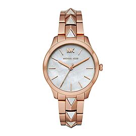 Michael Kors Runway Mercer 38mm Steel MOP Dial Quartz Ladies Watch