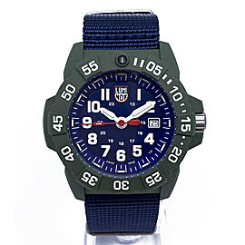 Luminox Navy Seal Carbon Canvass Band Blue Dial Quartz Mens Watch