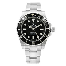 Rolex Submariner No Date Steel Ceramic Black Dial Automatic Mens Watch