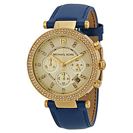 Michael Kors Parker Chronograph Steel Champagne Dial Quartz Ladies Watch