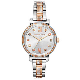 Michael Kors Sofie Chrystal Stainless Steel Silver Dial Ladies Watch