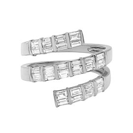 True Baguette Diamond Multi Row Spiral Ring