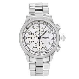 Eberhard Traversetolo Chronograph Steel White Dial Automatic Mens Watch