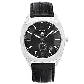 TAG Heuer Monza Stainless Steel Black Dial Automatic Mens Watch