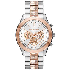 Michael Kors Runway Steel Two-tone Silver Dial Ladies Quartz Watch