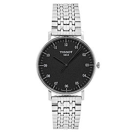 Tissot Everytime Steel Dark Rhodium Dial Quartz Mens Watch