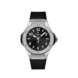 Hublot Big Bang Steel Diamond Bezel Black Dial Automatic Watch