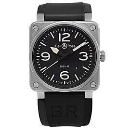 Bell & Ross Instruments Stainless Steel Black Dial Automatic Mens Watch