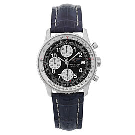 Breitling Old Navitimer Chronograph Steel Black Dial Automatic Mens Watch