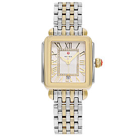 Michele Deco Madison 33mm Two-Tone Steel Silver Dial Ladies Watch