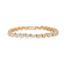 Rachel Koen 4.48Cttw Baguette Cut Diamond Tennis Bracelet