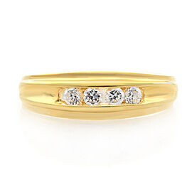 True 0.25Cttw Diamond Band Ring 18K Yellow Gold Size 9.5