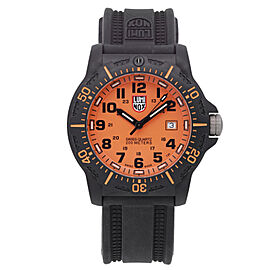 Luminox Navy Seal Black OPS 44mm Carbonox Orange Dial Quartz Watch