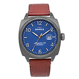 Shinola The Brakeman PVD Steel Blue Dial Quartz Mens Watch