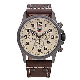 Luminox Atacama Field Chronograph Alarm Steel Beige Dial Quartz Watch