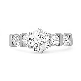 True 1.35Cttw Round Cut Diamond Engagement Ring 14K White Gold Size