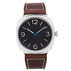 Panerai Radiomir Steel Black Dial Hand Wind Mens Watch