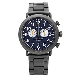 Shinola The Runwell 47mm Gunmetal Navy Blue Dial Quartz Mens Watch