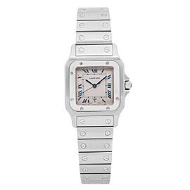 Cartier Santos Galbee Stainless Steel Cream Dial Quartz Mens Watch