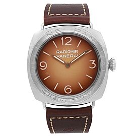 Panerai Radiomir Acciaio Brevett Brown Dial Hand Wind Men Watch