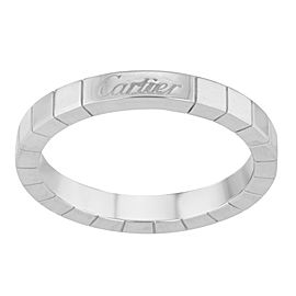 Cartier Lanieres Wedding Band Ring 18K White Gold Size 9.5