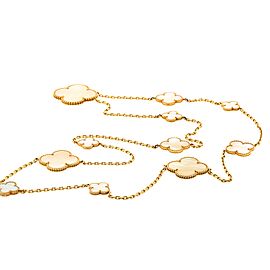 Van Cleef and Arpels Magic Alhambra 11 Motifs Long Necklace