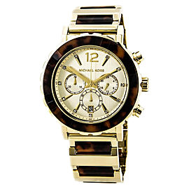 Michael Kors MK5790 Chronograph Tortoise Acrylic Gold-Tone Watch