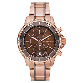 Michael Kors MK5553 Chronograph Two Tone Brown Dial Women's Chronograph Watch