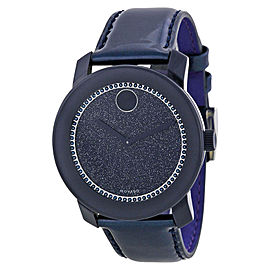 Movado 3600229 Navy Dial Navy Leather Strap Womens Watch