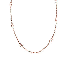 Michael Kors Rose Gold Padlock Chain Logo Necklace