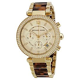 Michael Kors MK5688 Parker Gold Dial Gold Tone Chronograph Womens Watch