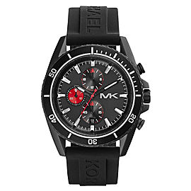 Michael Kors Chrono MK8377 Black Dial Black Silicone Jet Master Men's Watch