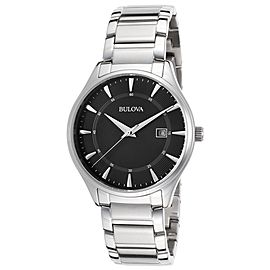 Bulova 96B184 Bracelet Black Dial Stainless Steel Mens Watch