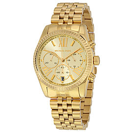 Michael Kors MK5556 Lexington Champagne Dial Gold Tone Chronograph Womens Watch