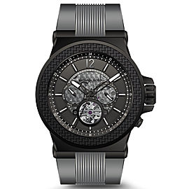 Michael Kors MK9026 Dylan Skeleton Dial Silicone Strap Automatic 48mm Mens Watch