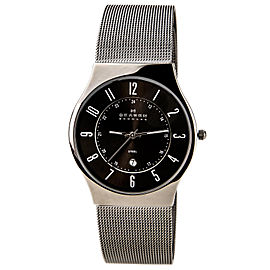 Skagen 233XLSTM Stainless Steel Gunmetal Ion-Plated Grey Dial Quartz 36mm Mens Watch