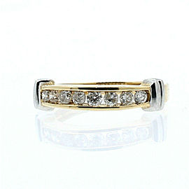 14K YELLOW GOLD .60ct DIAMOND LADIES RING SIZE 7