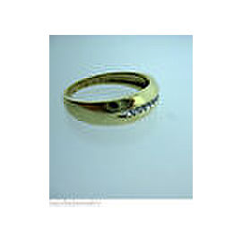 14K YELLOW GOLD 8 DIAMONDS MENS RING SIZE 10