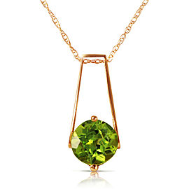 1.45 CTW 14K Solid Rose Gold Lullaby Peridot Necklace