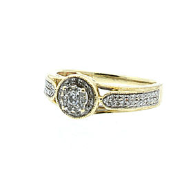 Estate 10k Yellow gold Diamonds Ladies Ring Size 5.5