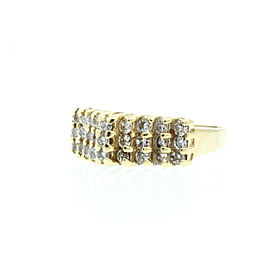 Estate 14k Yellow gold .50ct Round Diamond Dome Ladies Ring Size 5