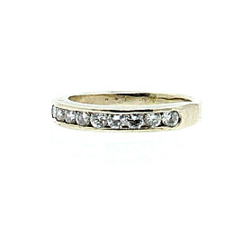 14K White Gold .50Ct Diamond Band Ladies Ring Size 5